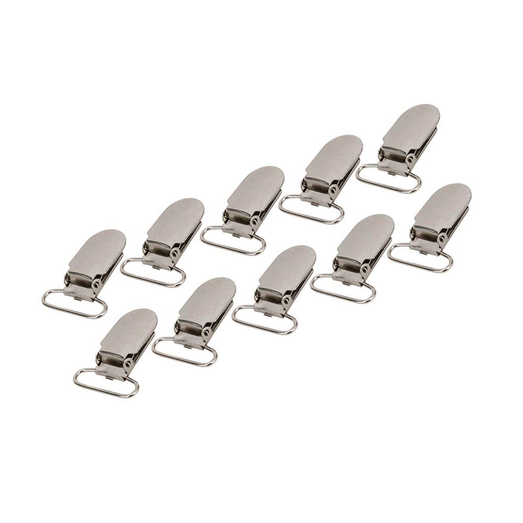 20PCS Metal Pacifier Suspender Clips Suspender Snap for Clothes Decoration Project Craft20pcs