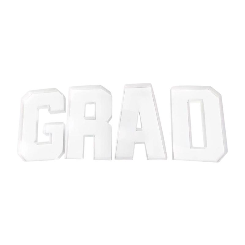 

GRAD Graduation Party Letter Tray Cardboard Candy Display Box Convenient Candy Serving Tray For Decorations белый