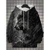 Men's Hoodie 3d Print Animal Lion Graphics Long Sleeve Hoodie Fashion Casual Autumn Unisex Tops Oversized Hooded Streetwear