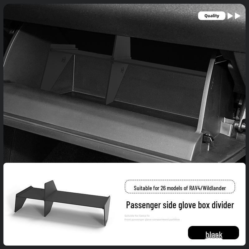 

RAV4 Rongfang Wildlander Glove Box Divider: Passenger Side Storage Accessory for 26 Models.