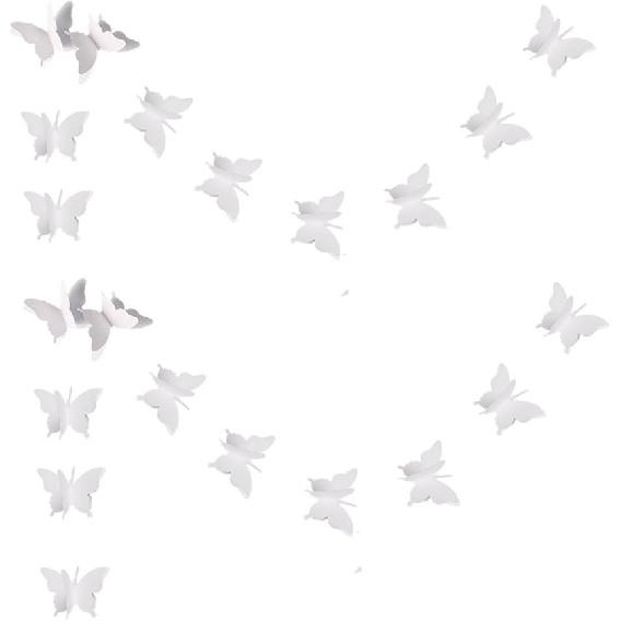 Butterfly Banner Decorative Paper Garland for Wedding Baby Shower Birthday Party Theme Decor 110 Inches Pack of 2 Pieces Light Purple