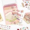 Mini Size 3D Landscape Sticker PET Pocket Sticker Book New DIY Sticker Books  For Kid Children