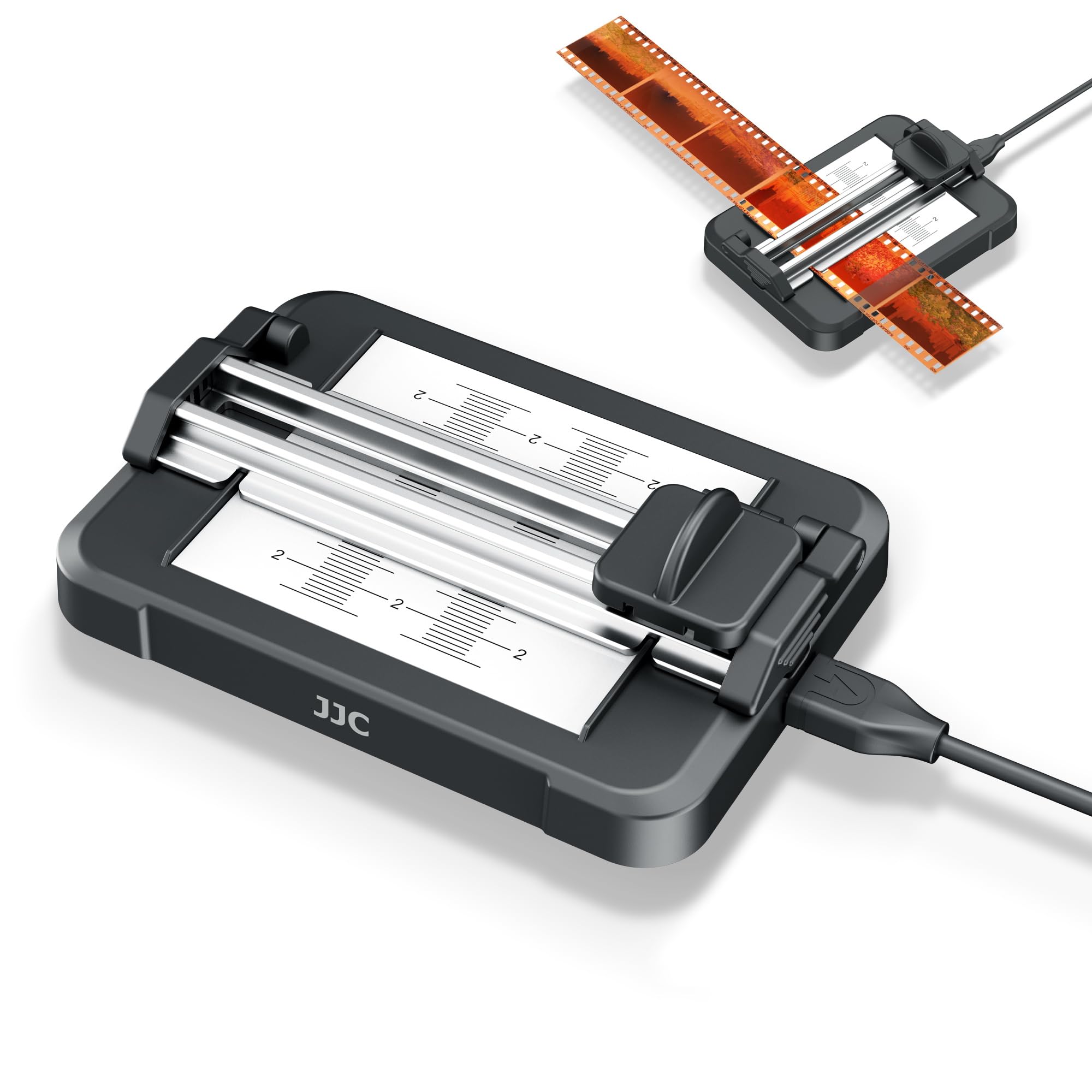 

JJC 35mm Film 120 Film Negative Digital LED Slide Film Fill 11 Steps Compatible with 35mm Film and 120 Mini Cutting Safe Portable & Cutter, Light,