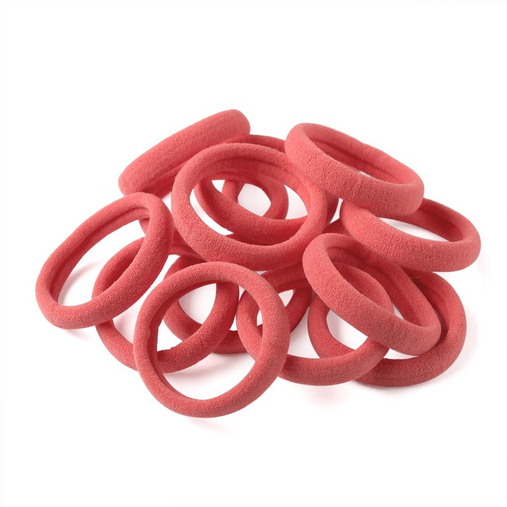 Solid Colors Seamless No Crease 4cm Hair Tie Elastic Nylon Ponytail Holders Fabric Hair Ropes Accessories for Toddlers Women