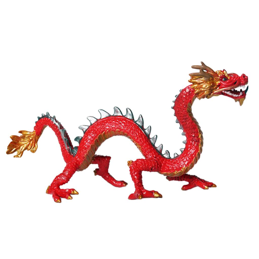 Mini Dragon Toys Miniature,Plastic Chinese Figures Toy, Party Favors Toy for Boys Kids