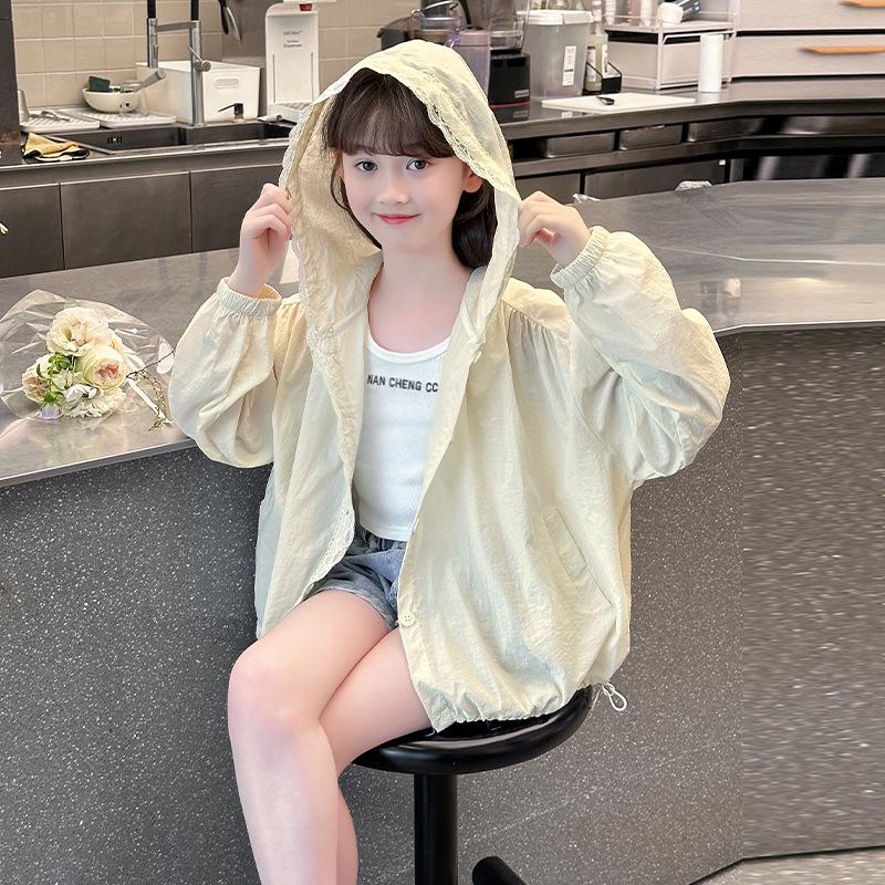 Girls Lightweight Lace Trim UV Protection Summer Clothing 2026 140