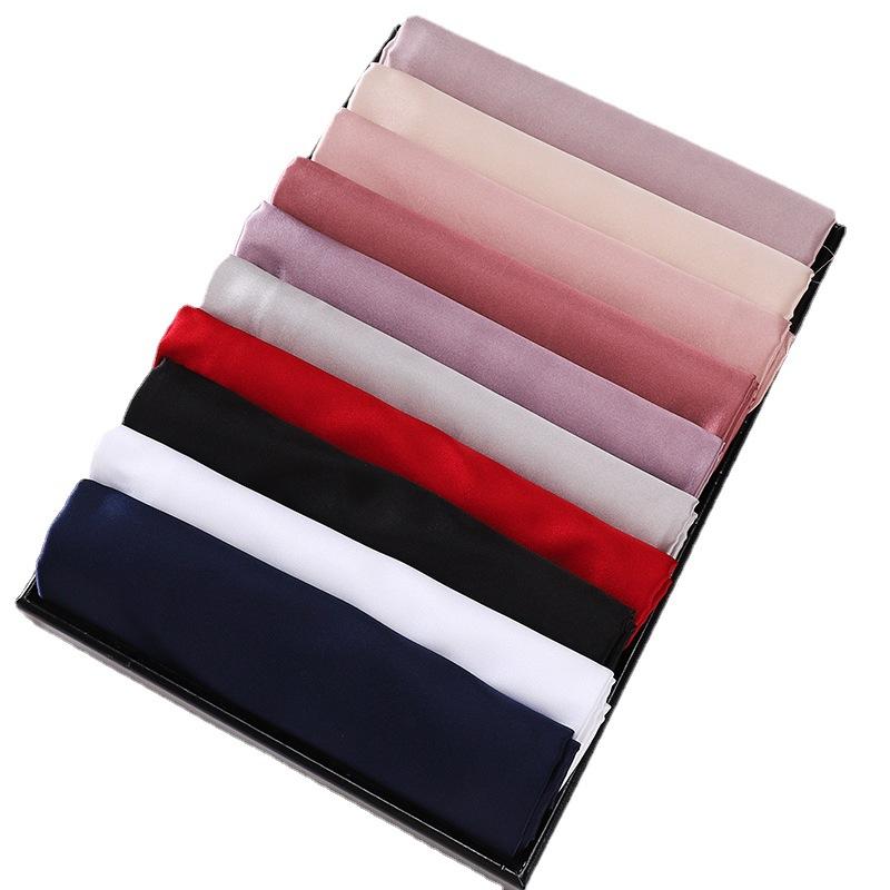 Satin Hijab Malaysia Velvet Satin Silk Hijab For Muslim Satin Silk Hijab Plain Color Muslim Tudung Bawal