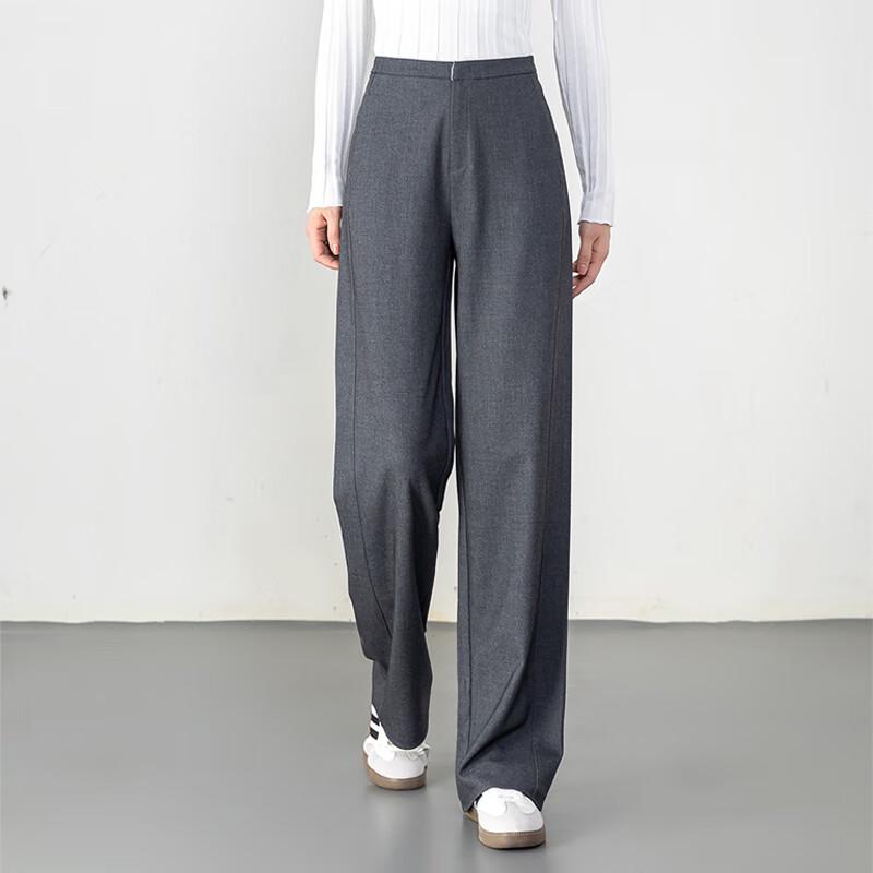 Fanzhen Women's Tencel Wool Blend Wide-Leg Trousers