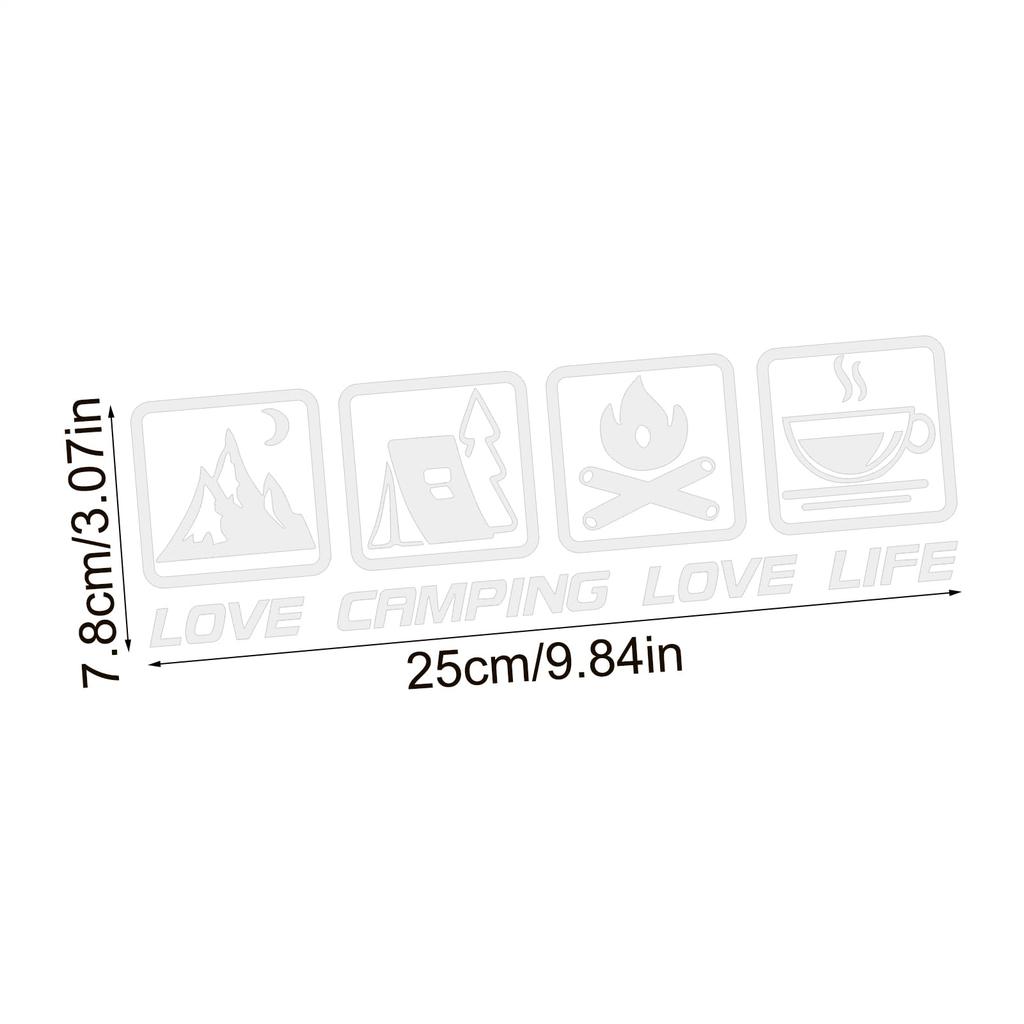Decorative Car Sticker, Car Decal Decor | Vista Print LOVE CAMPING LOVE LIFE Waterproof