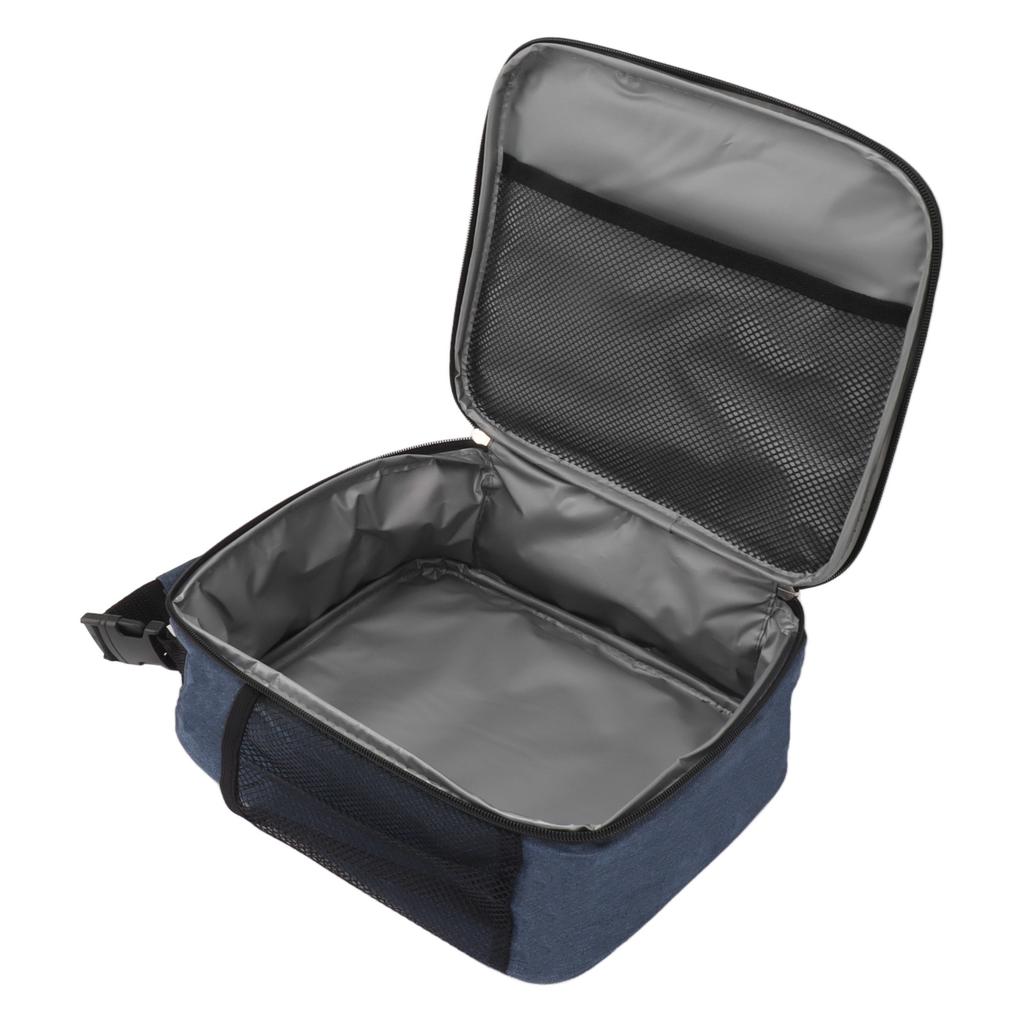 Insulated Lunch Bag 6L Oxford Fabric Leakproof Lining Portable Handle Zippered Lunch Bag for