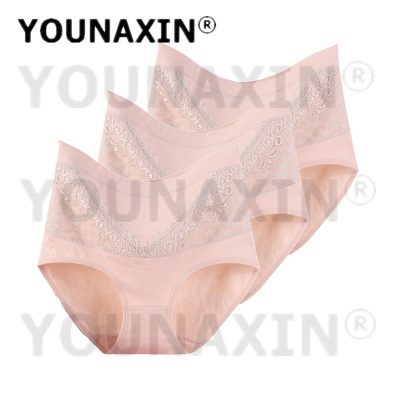 3 Pieces Plus Size Briefs Women's Lingerie Cotton Undies Underwear Breathable Panties Underpants L XL 2XL 3XL 4XL Fit 40-100kg