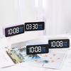 New Lithium Battery Version LED Clock Rechargeable Multi-function Electronic Clock Multi-group Alarm Clock with Temperature Korean Version 6612T