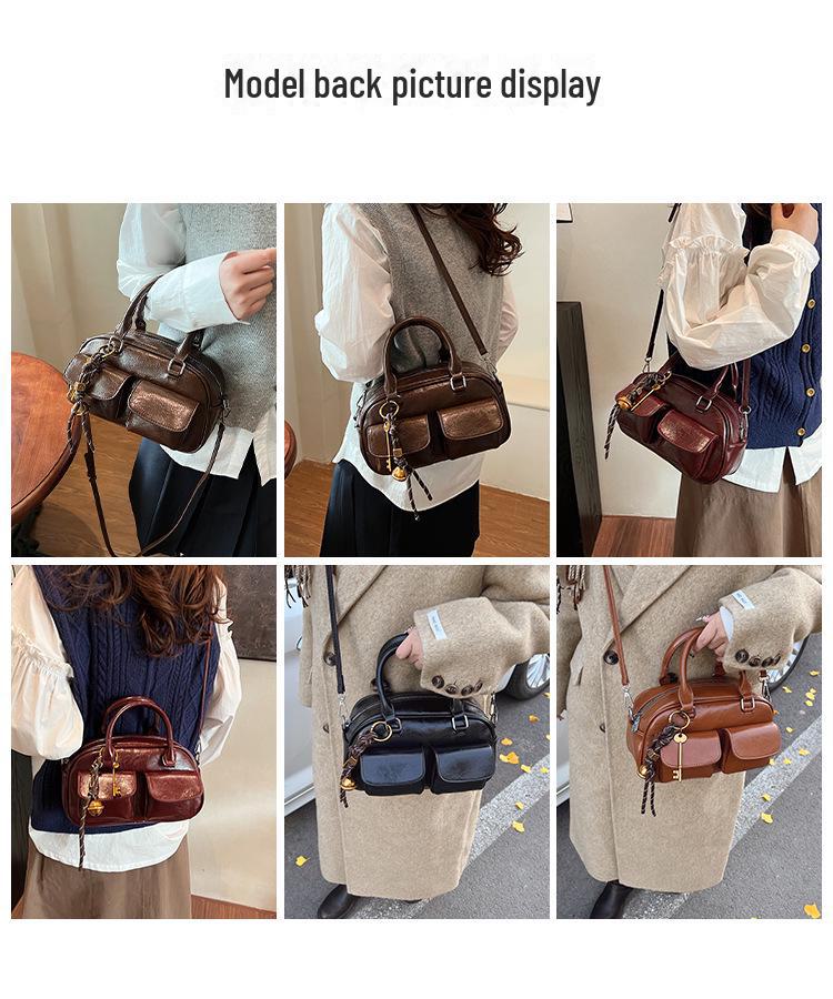 Korean Retro High-End Trendy Baseball Shoulder Bag for Women 2025