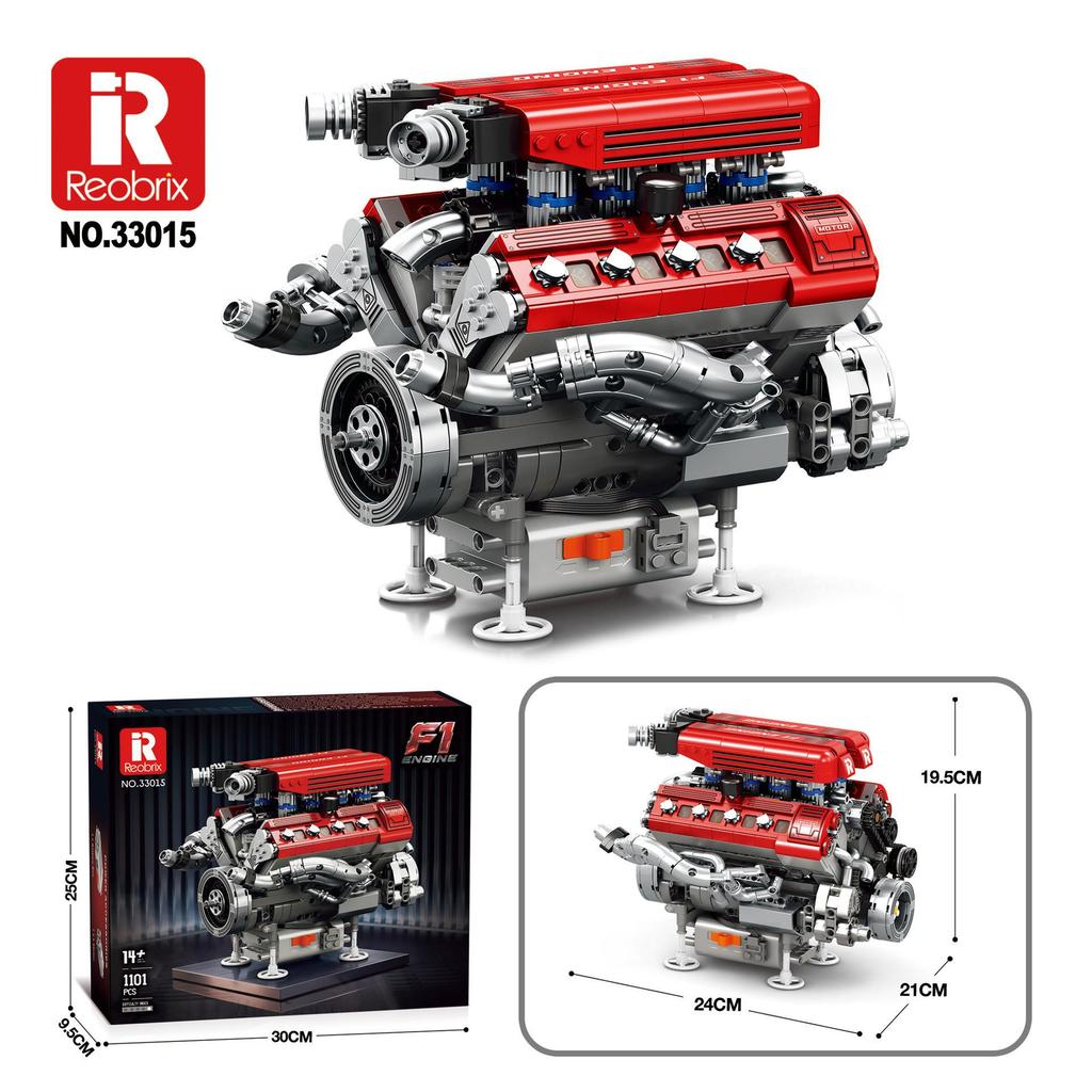 Cross-Border V8 Engine Building Blocks: Electric Mechanical Model for Educational Assembly