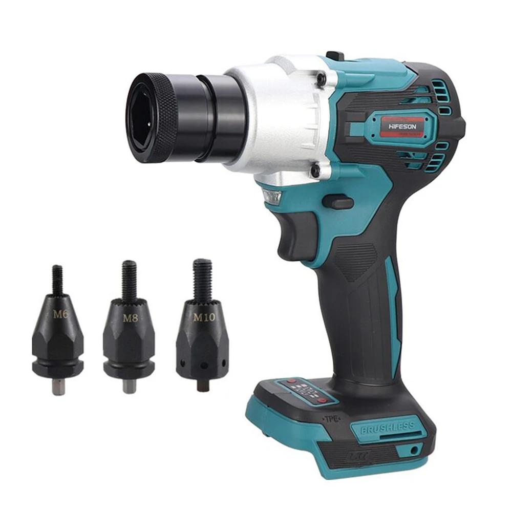 

Мощный бесщеточный электрический станок для заклепочных гаек, автоматический электрический заклепочник, инструмент для клепки с головками заклепочника