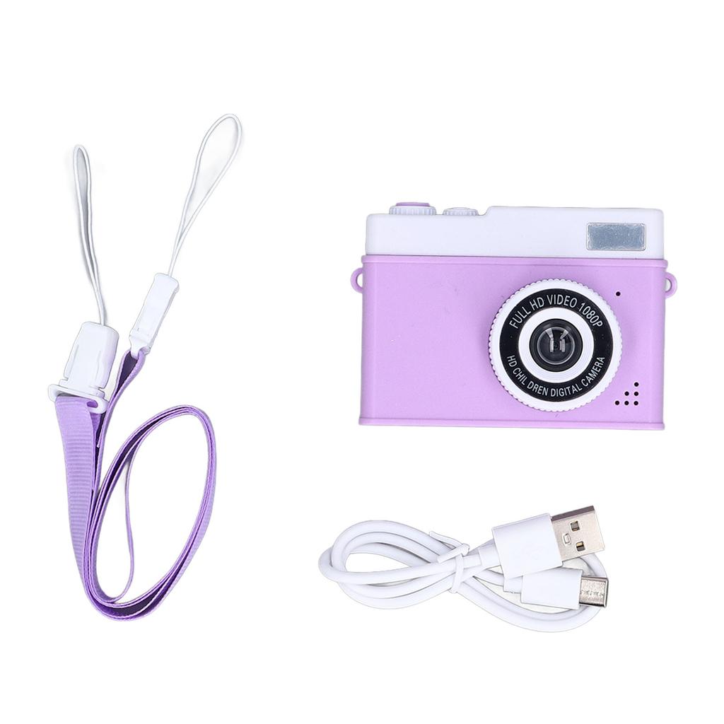 1080P Kids Camera Auto Focus Point and Shoot Camera with 4X Digital Zoom 2.0 Inch IPS Screen Anti
