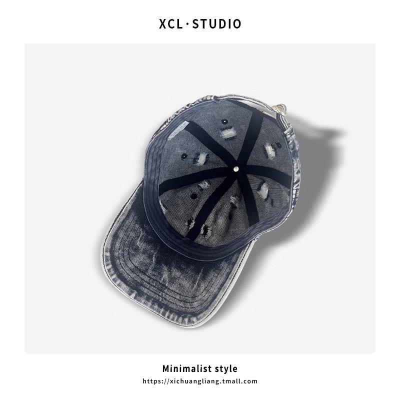 Spring and Autumn New Hat Men's Fashion Ripped Cowboy Baseball Cap Street Hip Hop Cap Women