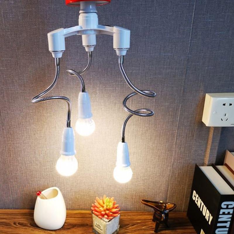 2/3/4/5/6/7 In 1 Light Bulb Socket Splitter, E26/E27 Light Socket Adapter Conventer, Standard Base LED Bulb Converter
