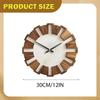 Creative Round Wooden Wall Clock with No Movement for Kitchen, Bedroom, Dining Room - Suitable