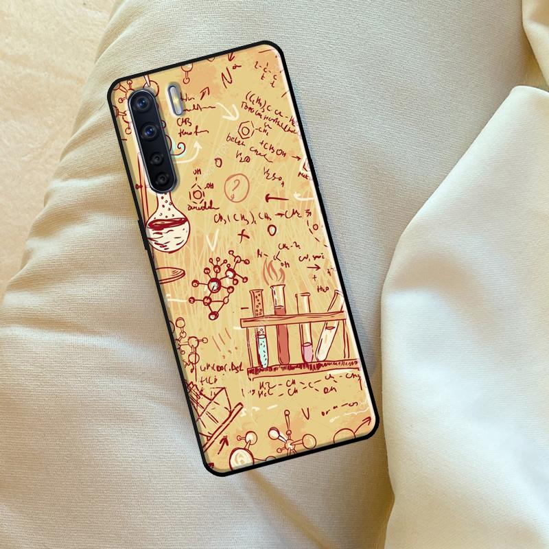 Science Chemistry Style For OPPO A15 A16 A76 A96 A52 A72 A92 A98 A78 A58 A5 A9 A53 A17 A77 A57S A94 A74 A54S Case