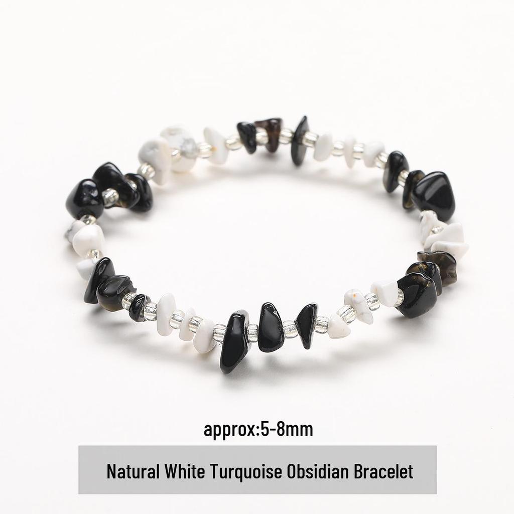 Jingdong Seven-Color Agate Chip Elastic Bracelet