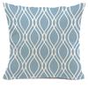Federa cuscino geometrica lino blu lago bianco fodera cuscino divano decorazione casa può essere personalizzata per te 40x40 45x45 50x50 60x60