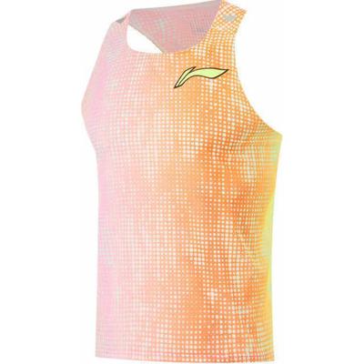 Li Ning Running Series Wettkampf-Logo Ärmellose Atmungsaktive Bequeme Weste Herren Tops Standard-Weiß AAYU009-3