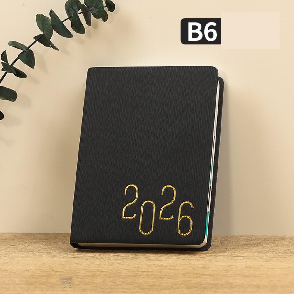 12 Months 2026 Schedule Planner Notepad Pu Leather To-do List Notebook Diary Writing Pads Business
