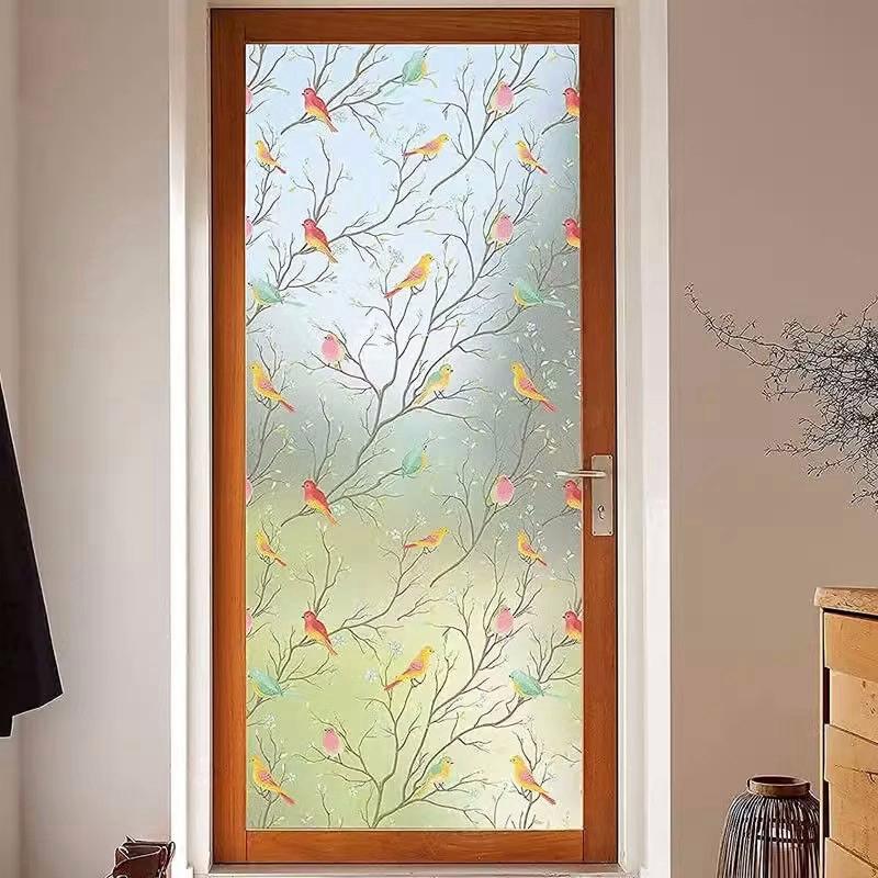 Glass Film Window Color Changing Film Static Electricity Anti Glare Window Stickers Colored Glass Sticker Sun Catcher Home Decor
