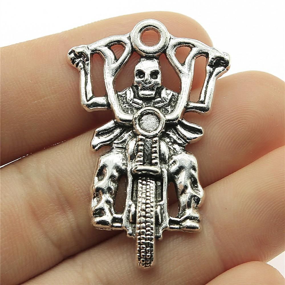 10pcs Motorcycle & Bikecycle Charms Pendants Antique Jewelry Making DIY Handmade CraftFor Jewelry Making