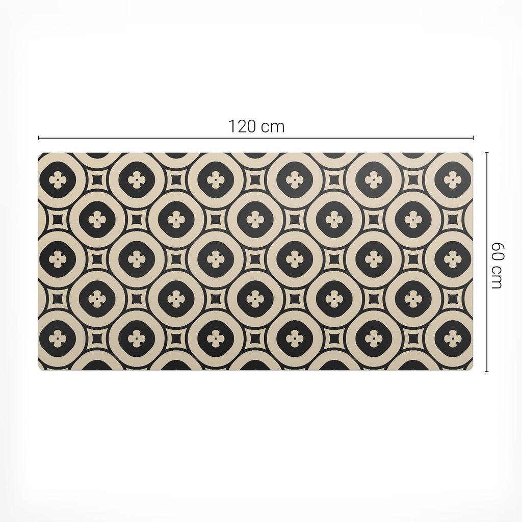 Decorative Desk Mat With Geometric Retro Pattern Graphic 120X60 Cm