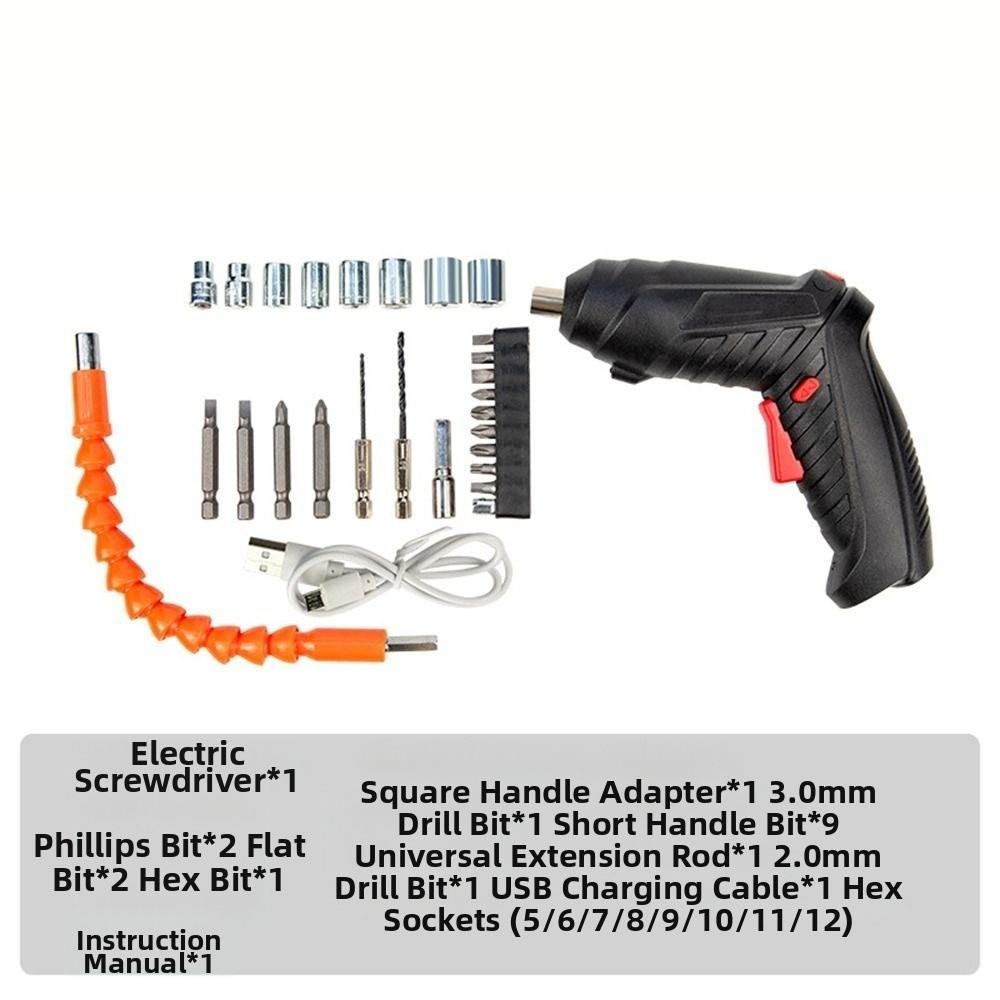 Powerful Impact Electric Screw Driver Set Rotating Handle Cordless Screwdriver  DIY Repairs