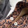 Leopard Print Slouchy Bag Large Capacity Polyester Shoulder Purse Casual Handbag for Women Shopper Bag Underarm Pack