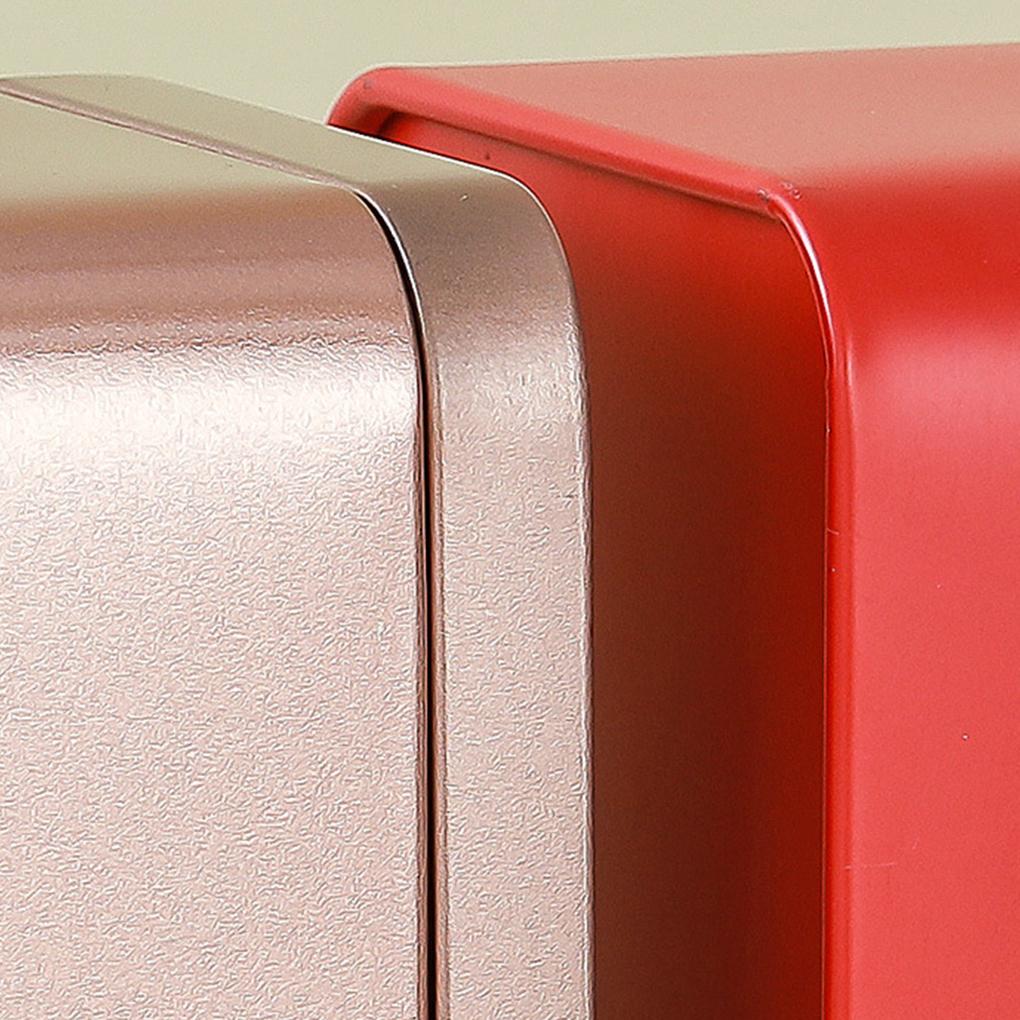 Exquisite und praktische Blechdose aus Metall für vielfältige Anwendungen. Leere rechteckige Vorratsdosen aus Metall.