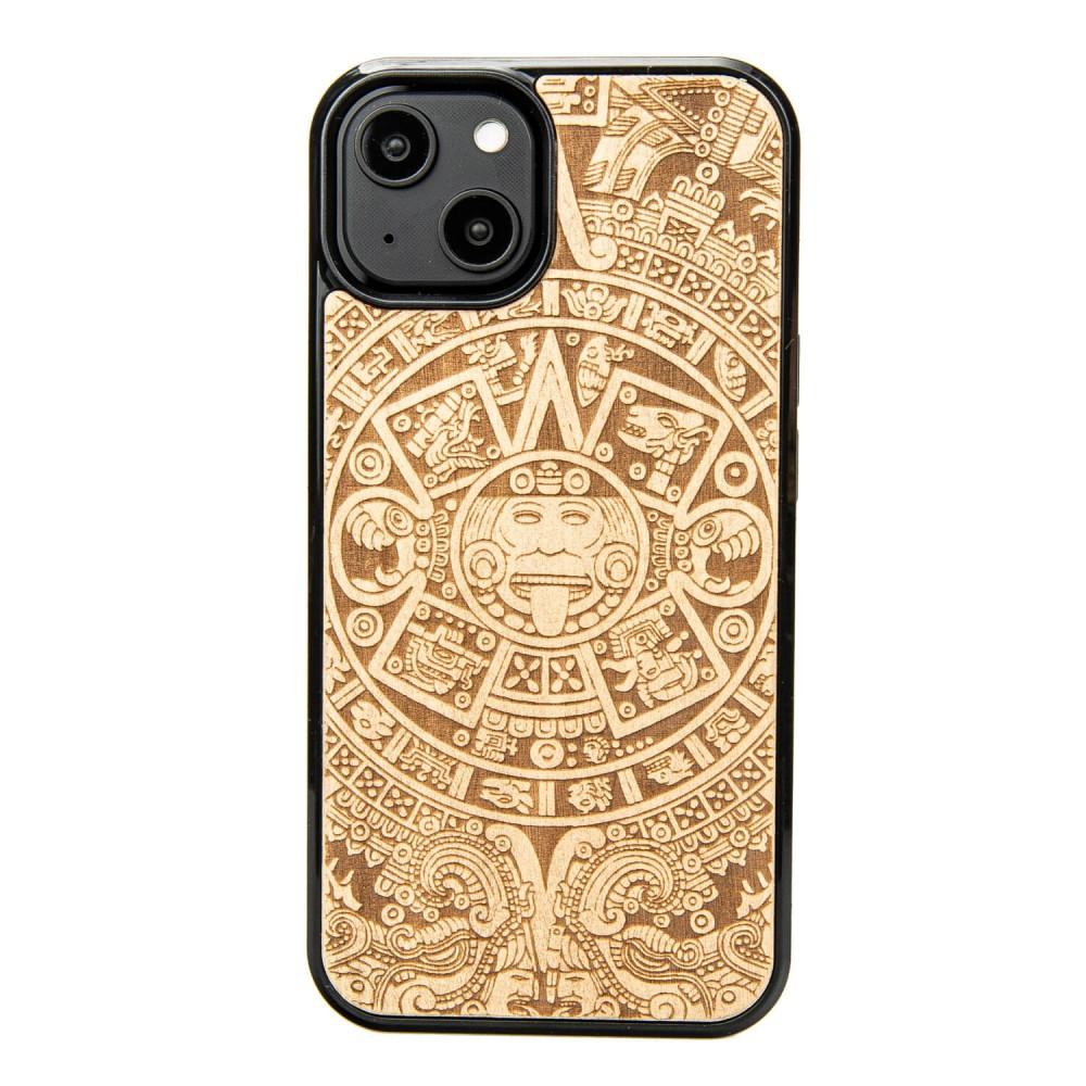 Bewood Wooden Case for iPhone 15 Aztec Calendar Aniegre