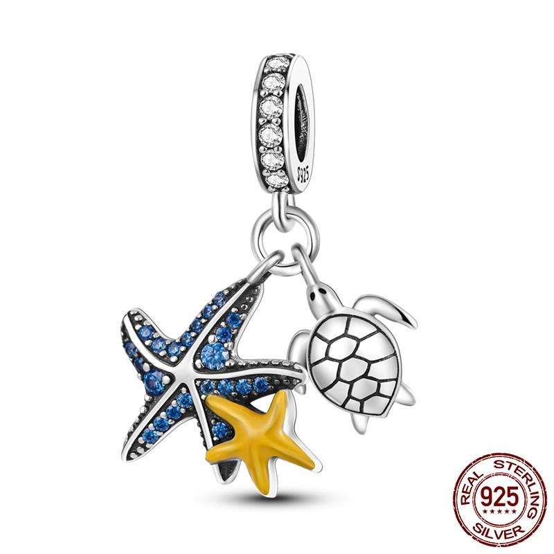 copper Star Shape Moon Butterfly Starfish Turtle Travel Bead Charms Charm Compatible With Authentic Charmhub Bracelets copper Jewellery