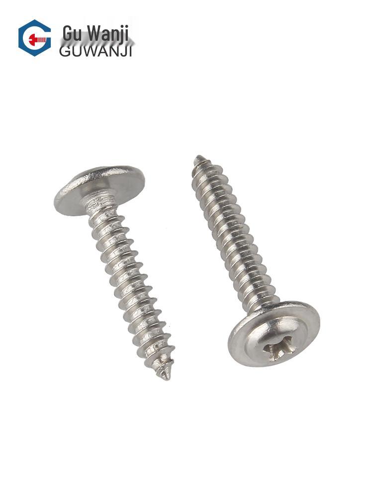 304 Stainless Steel Phillips Pan Head Self-Tapping Screws with Washer, M1.4-M3