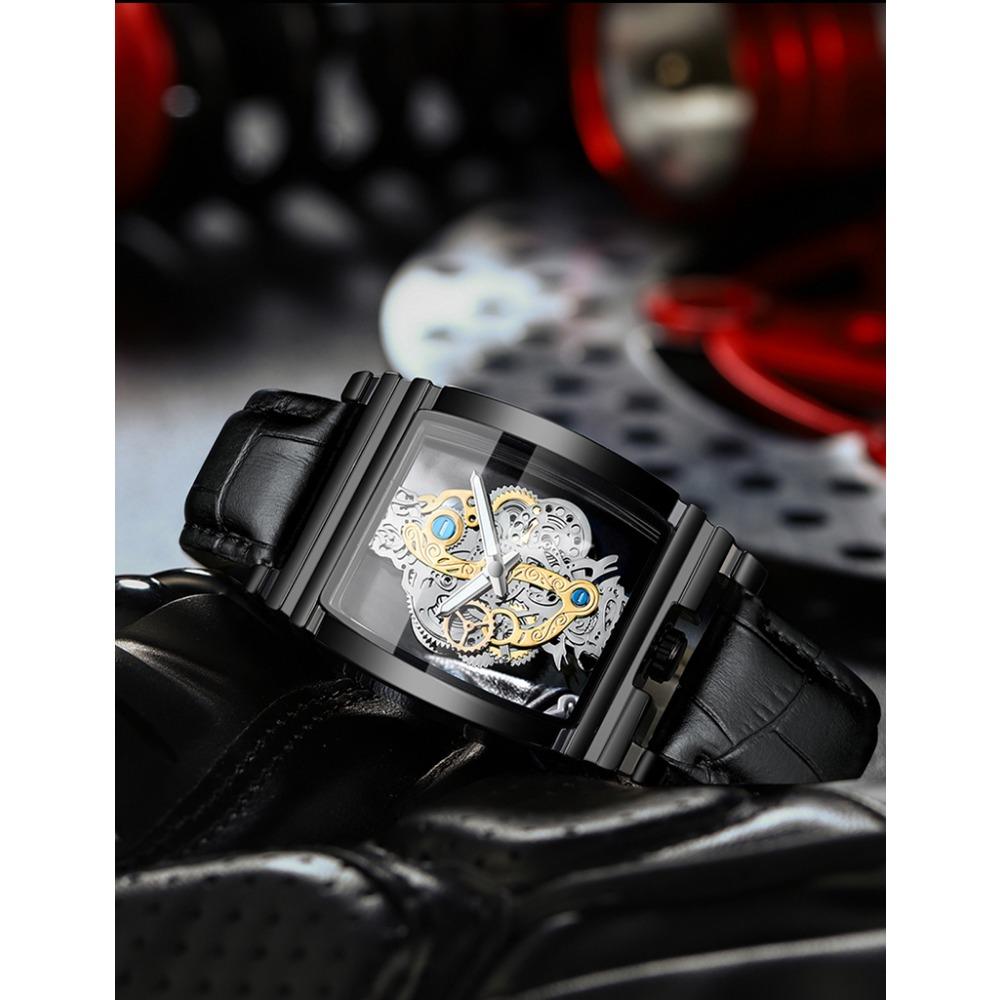 BINBOND Luxury Quartz Wristwatches For Men Luminous Waterproof Hollow-Out Men's Watch Business Sport Fashion Casual Reloj