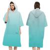 2025 Quick-Dry Hooded Swim Poncho with Zipper - Portable Bathrobe and Beach Towel