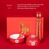 Traditional Chinese Ceramic Longevity Blessing Bowls
