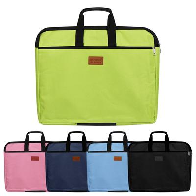 Canvas Durable A4 Size Big Capacity With Handle File Folder Double Layers Handbag Files Bag