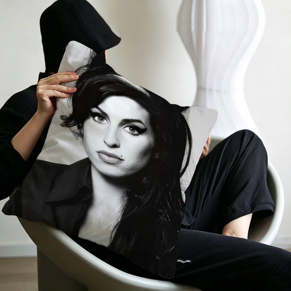 Singer AAmy WWinehouse Pillow Cover for Bedroom Room and Living Room Sofa Decorative Cushion Cover