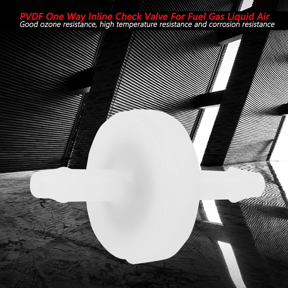 PVDF One Way Inline Check Valve For Fuel Gas Liquid Air( 1 8 )