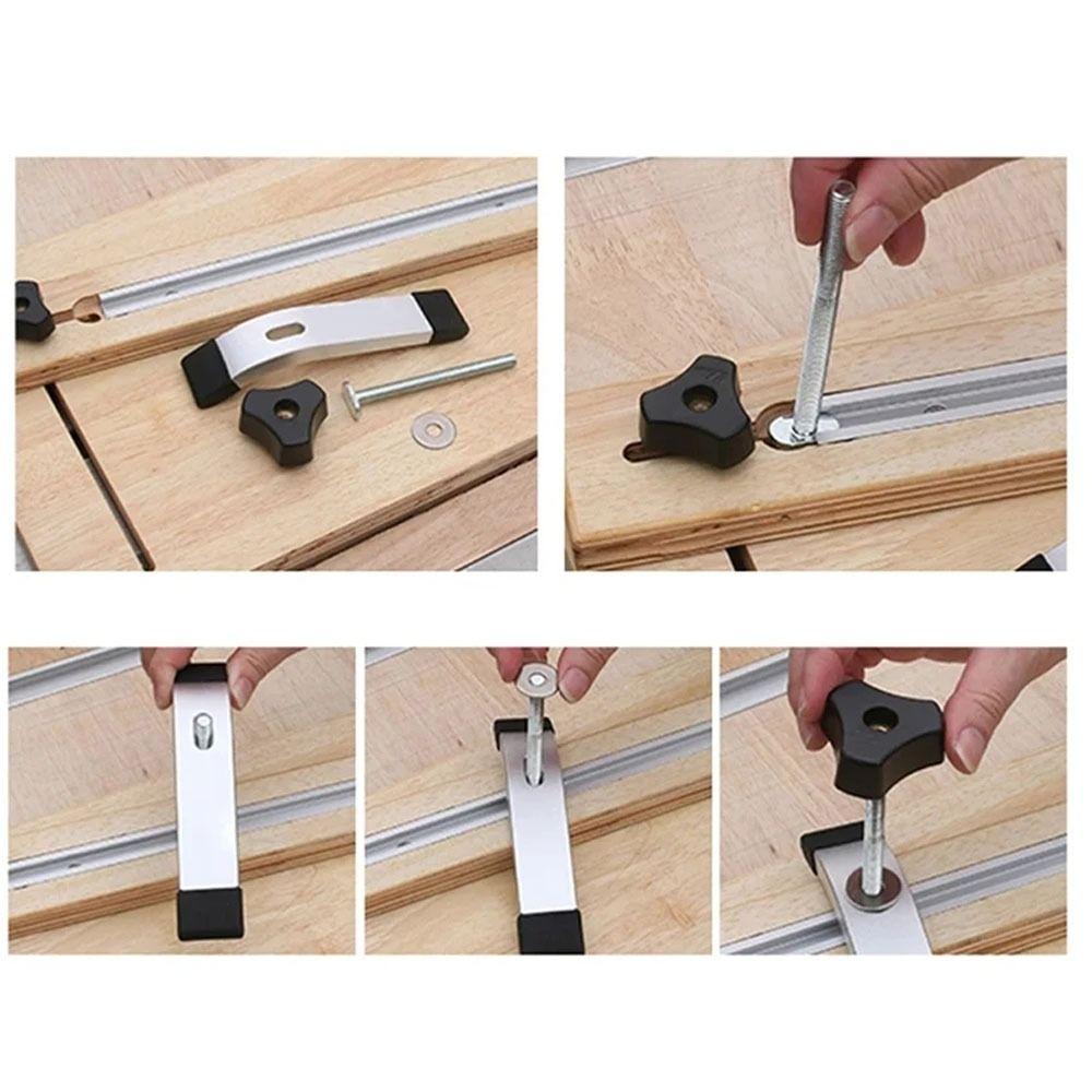1Pcs T Slider Fixture Slot Slide T-Track Slide Guide Rail Woodworking Bench T Slot T-Slot Track