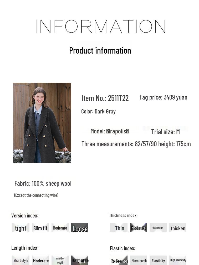 Betu Damen Winter 2025 100% Woll Anzugkragen Übermantel