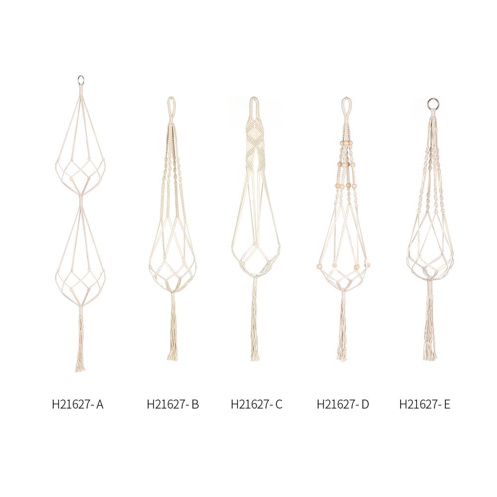 

Macrame Plant Hanger Indoor Outdoor Flower Pot Hanging Planter Basket Cotton Rope 4 Legs 39 Inch Type D