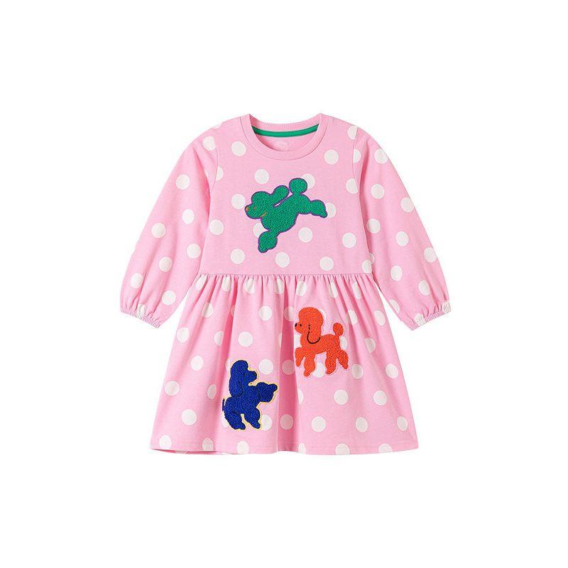 Little Maven European and American Style Children's Clothing New Autumn Children's Dress Cute Patchwork Embroidered Cotton Children's Dress
