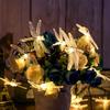 Outdoor Dragonfly Solar Fairy Lights Decorative LED String Lights Garland 8 Modes for Garden Patio Wedding Christmas Party Decor