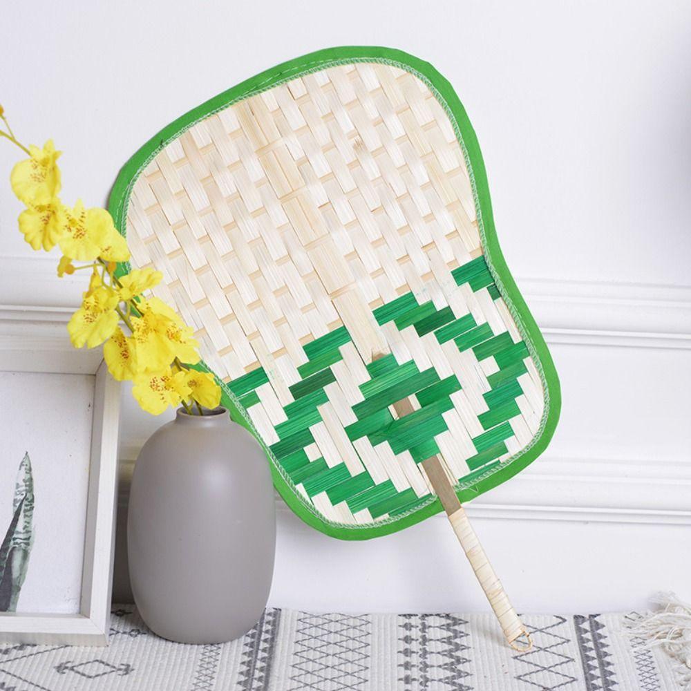Hand-wove Bamboo Weaving Fan Old-fashioned Plantain Fan Portable Hand Cattail Fan Summer Cooling