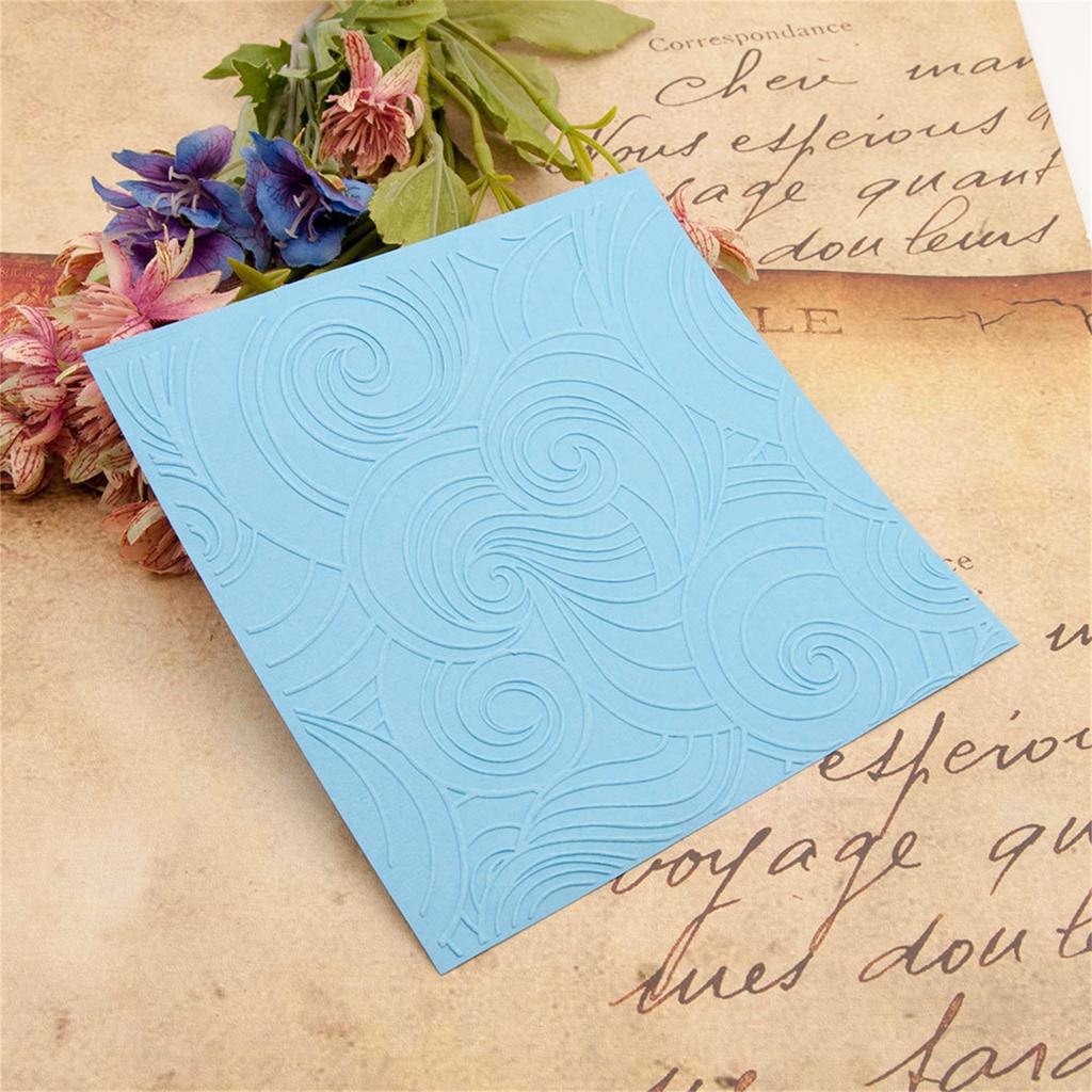 Plastic Embossing Folder Swirl Template for DIY Scrapbooking Craft Photo Album Card Making Stamp Stencil Mold 15x15cm